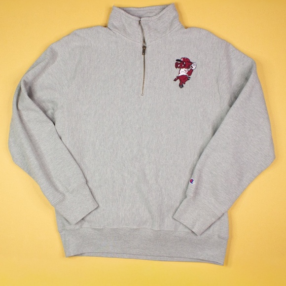 Vintage Champion 1/4 Zip Arkansas Razorback Pullover Sweatshirt Men's Size XL - Picture 1 of 10